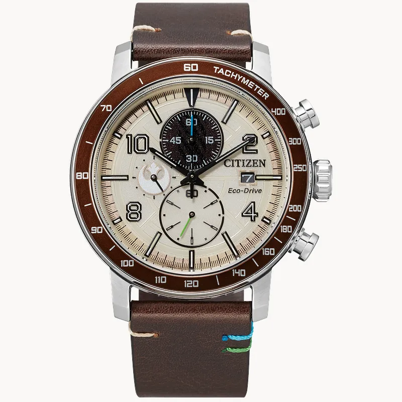 Luke Skywalker Beige Dial Leather Strap CA0760-09W | CITIZEN Luke Skywalker Beige Dial Leather Strap CA0760-09W | CITIZEN